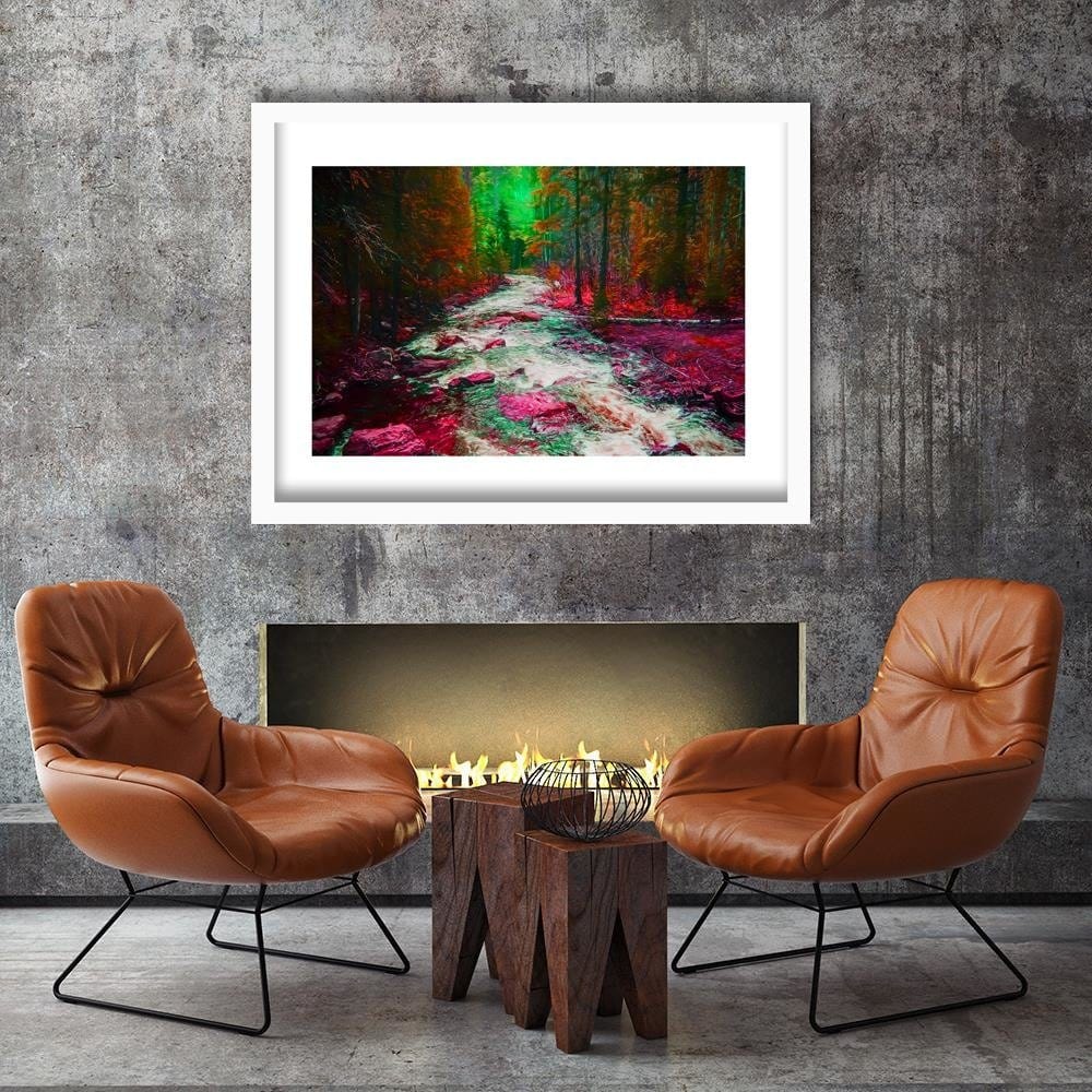 Glezna baltā rāmī - Fairytale Forest 3  Home Trends DECO