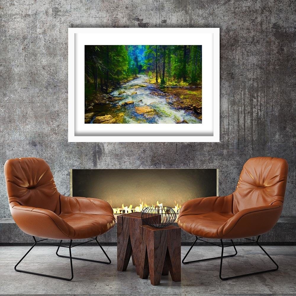 Glezna baltā rāmī - Fairytale Forest 4  Home Trends DECO