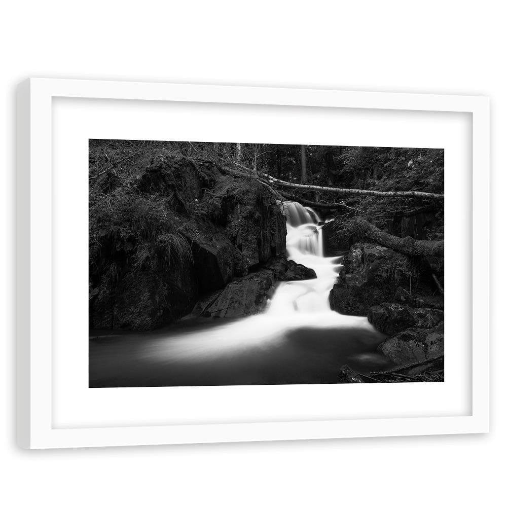 Glezna baltā rāmī - Fairytale Waterfall 2  Home Trends DECO