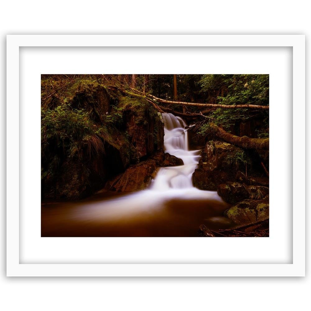 Glezna baltā rāmī - Fairytale Waterfall 3  Home Trends DECO