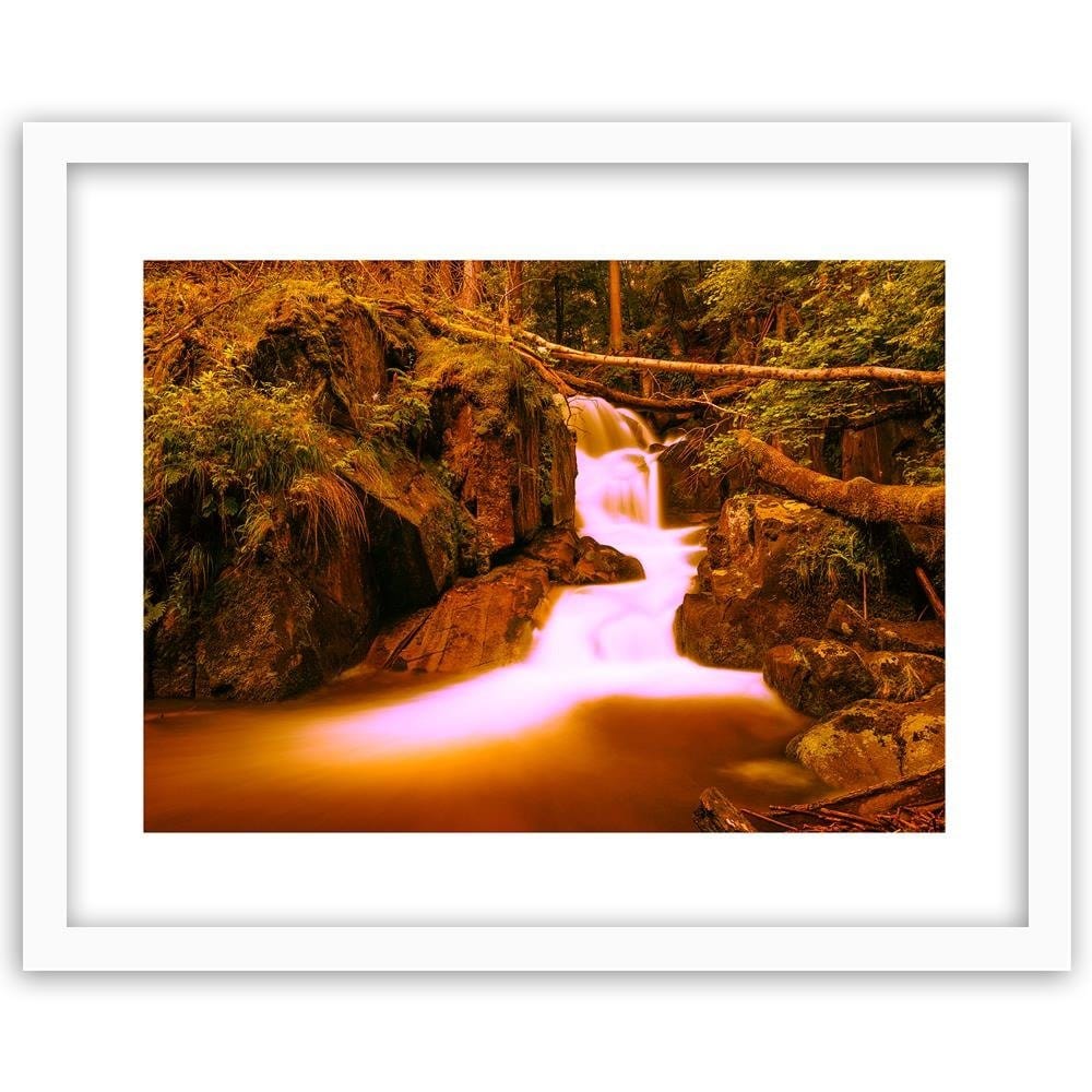 Glezna baltā rāmī - Fairytale Waterfall  Home Trends DECO