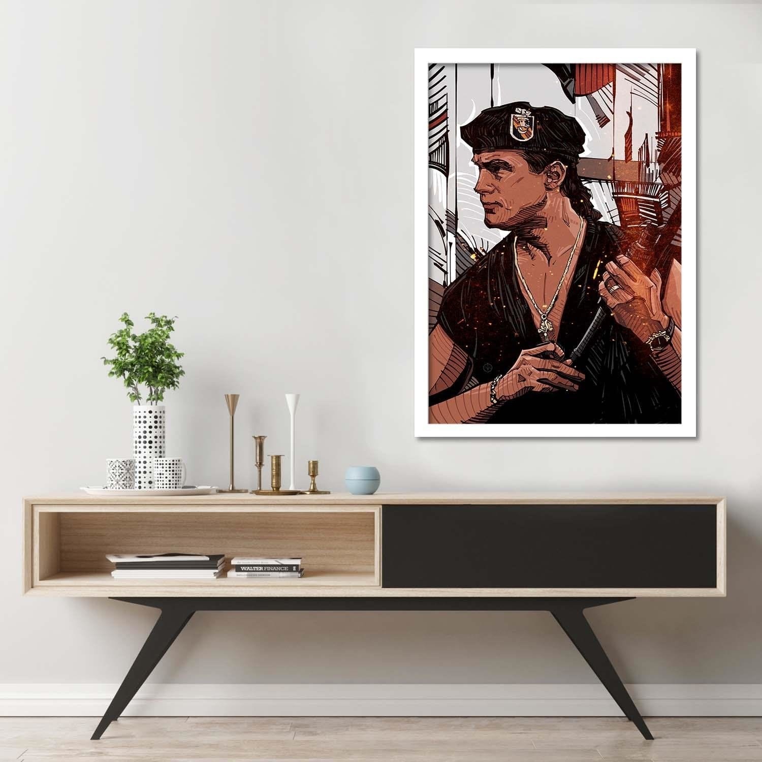 Glezna baltā rāmī - Famous Movie Red  Home Trends DECO