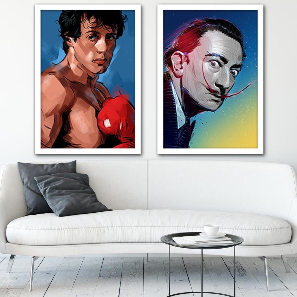 Glezna baltā rāmī - Famous Painter  Home Trends DECO