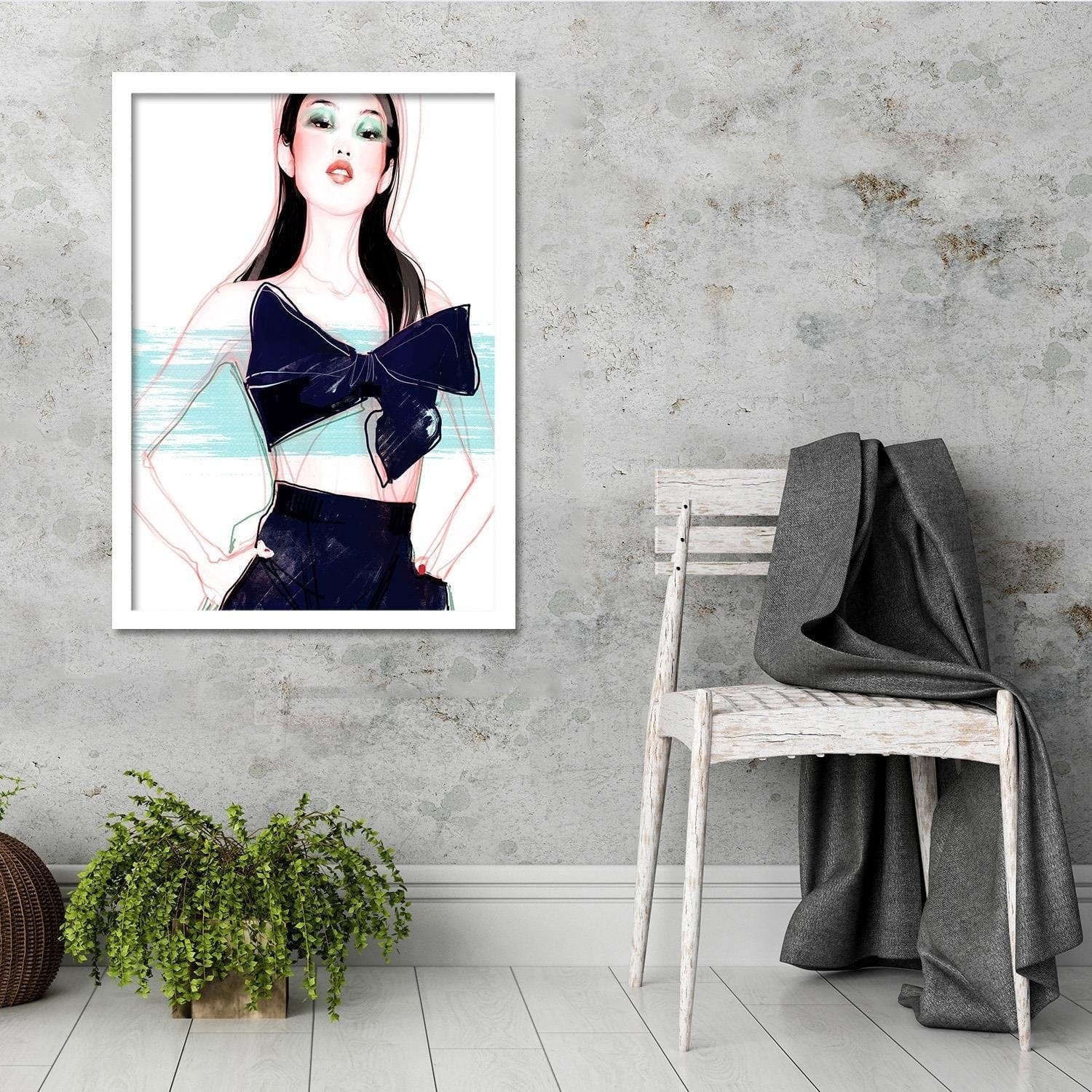 Glezna baltā rāmī - Fashion Beauty Image  Home Trends DECO