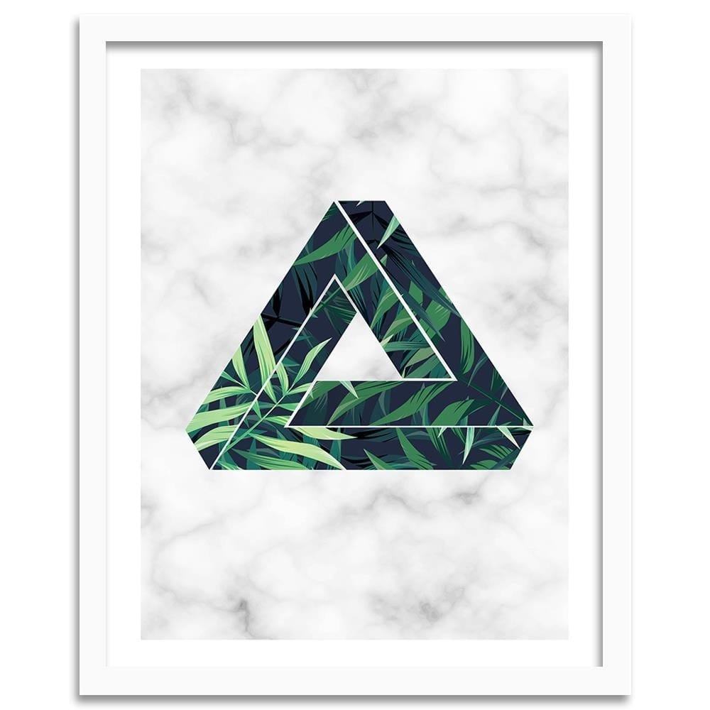 Glezna baltā rāmī - Fern Leaf Abstract In Character  Home Trends DECO