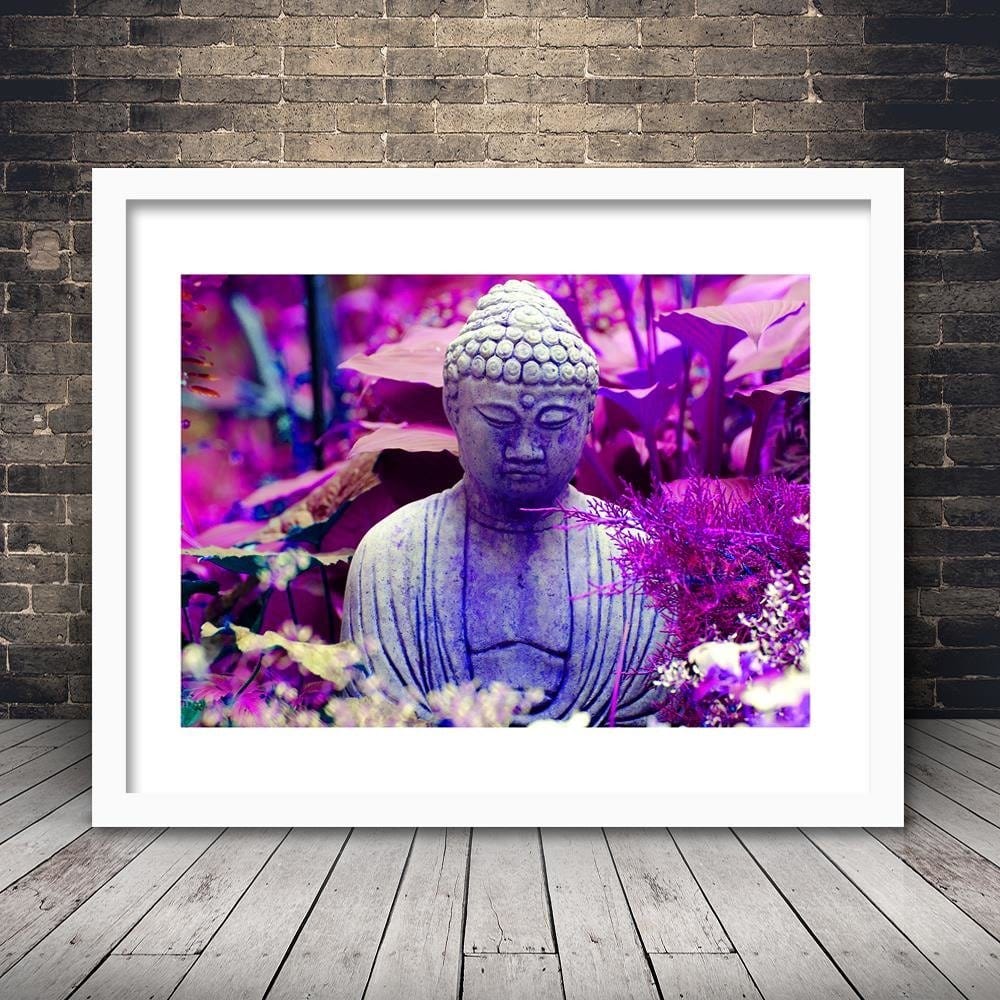 Glezna baltā rāmī - Figure Pensive Buddha  Home Trends DECO