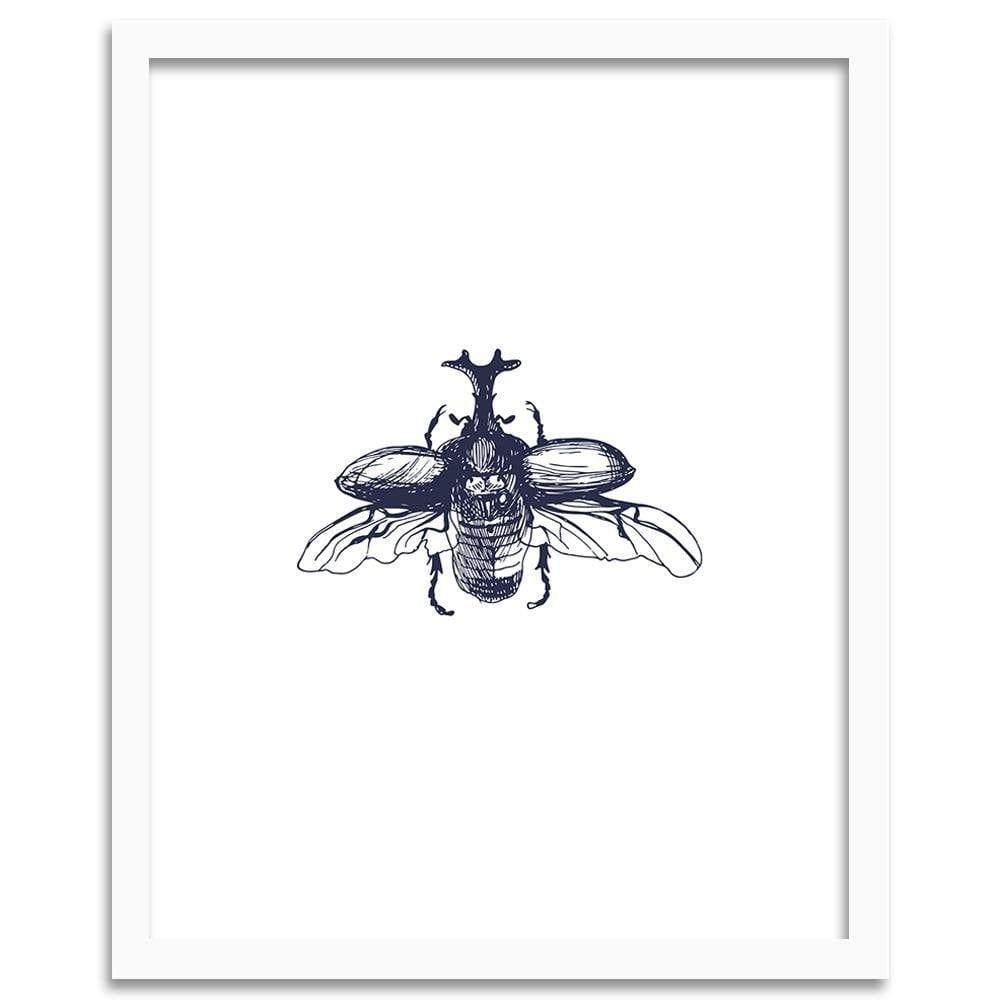 Glezna baltā rāmī - Flying Beetle  Home Trends DECO