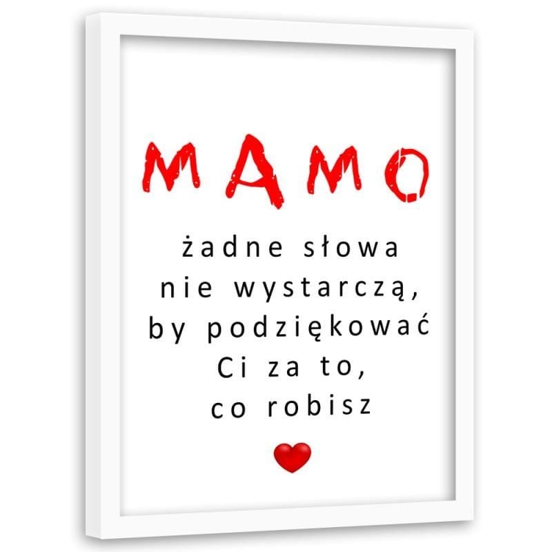 Glezna baltā rāmī - For Mommy  Home Trends DECO