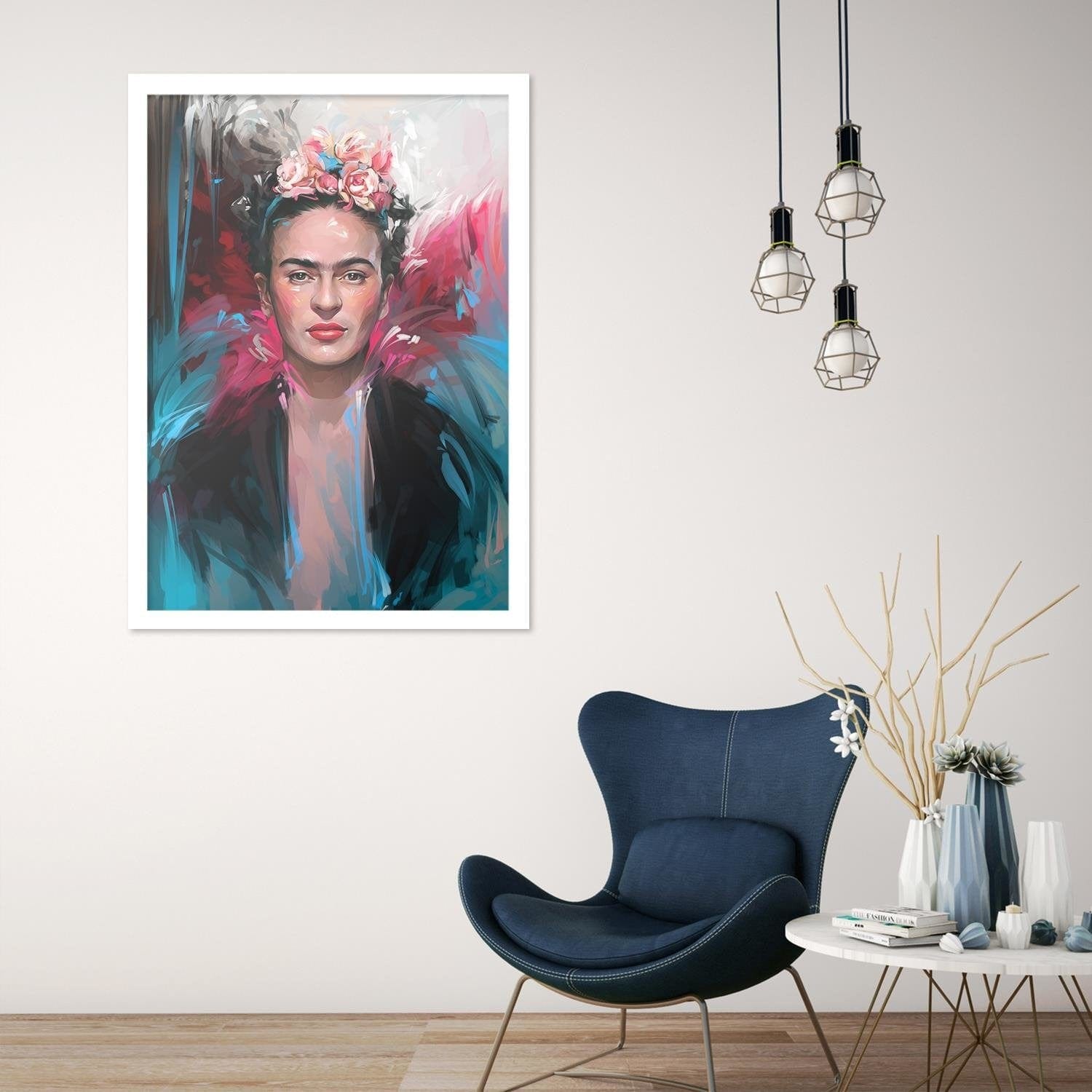 Glezna baltā rāmī - Frida  Home Trends DECO