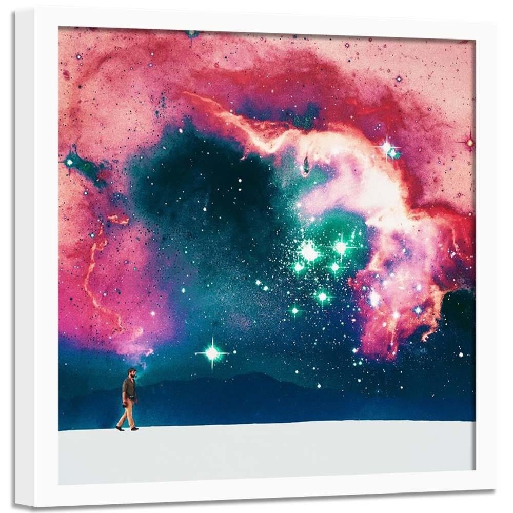 Glezna baltā rāmī - Galactic Walk  Home Trends DECO