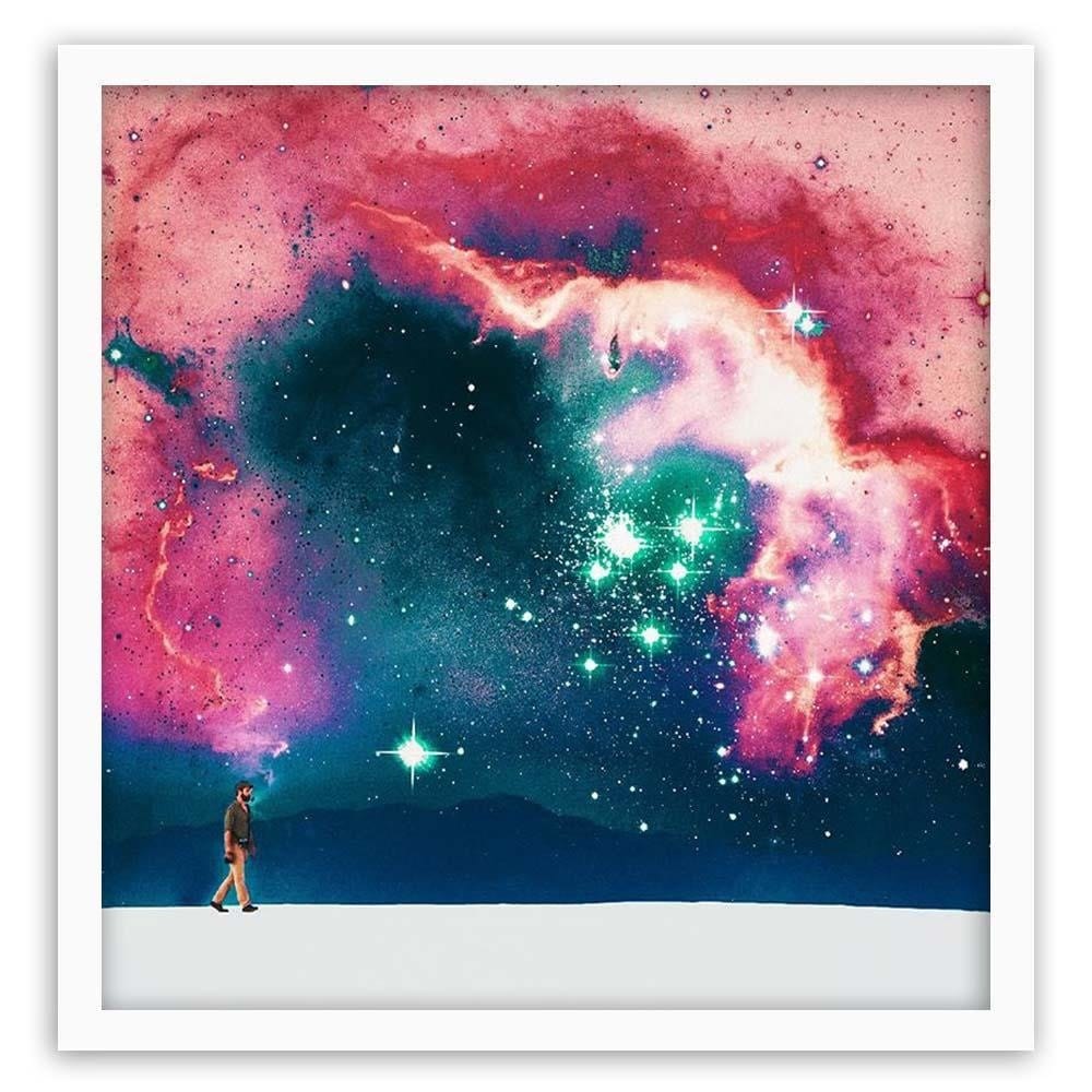 Glezna baltā rāmī - Galactic Walk  Home Trends DECO