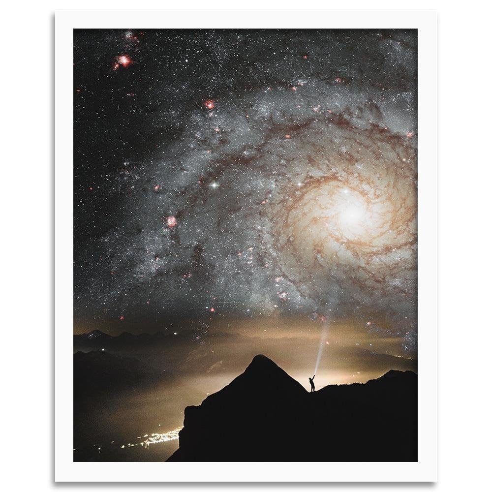 Glezna baltā rāmī - Galaxy  Home Trends DECO