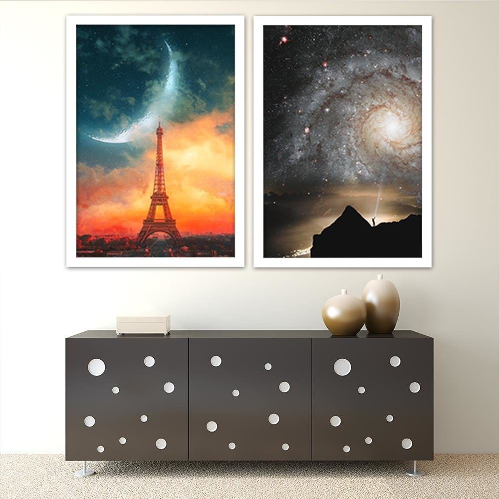 Glezna baltā rāmī - Galaxy  Home Trends DECO