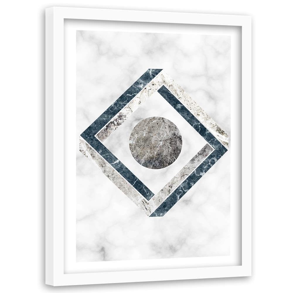 Glezna baltā rāmī - Geometric Abstraction  Home Trends DECO