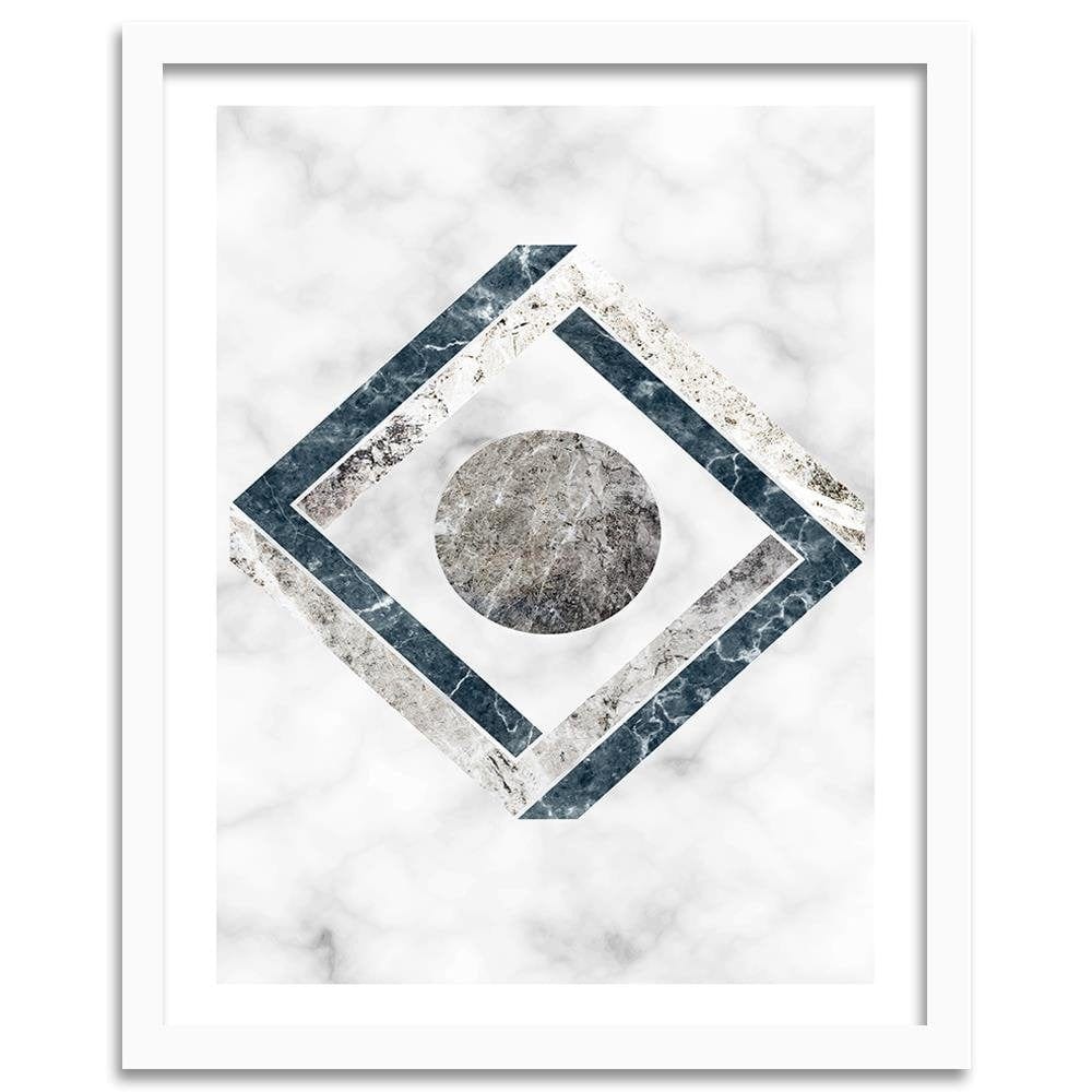 Glezna baltā rāmī - Geometric Abstraction  Home Trends DECO