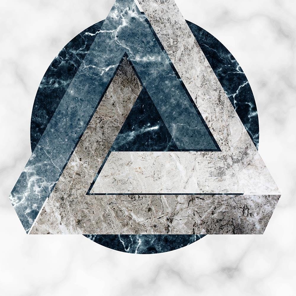Glezna baltā rāmī - Geometric Abstraction - Marble  Home Trends DECO