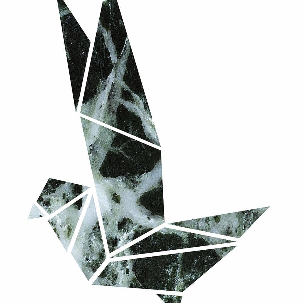 Glezna baltā rāmī - Geometric Bird  Home Trends DECO