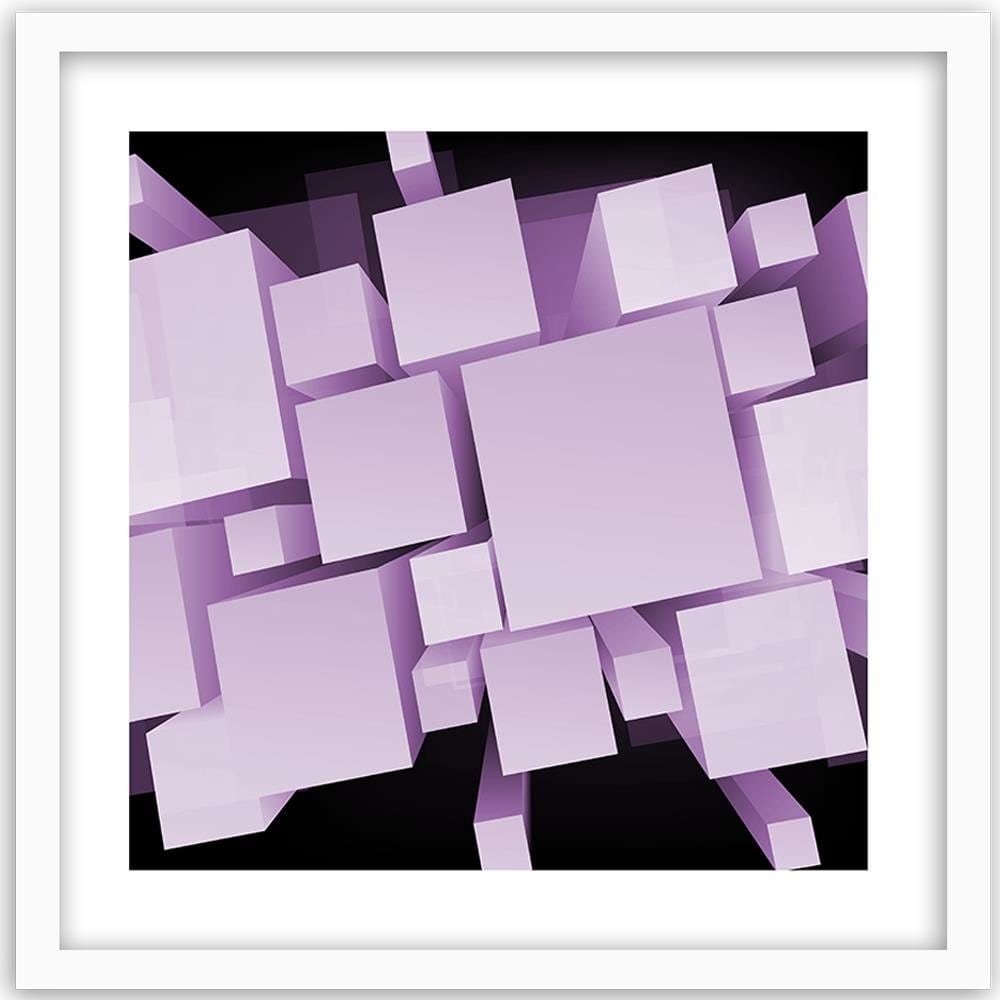 Glezna baltā rāmī - Geometric Figures 2  Home Trends DECO