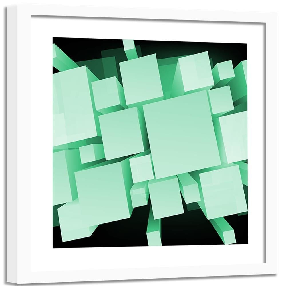 Glezna baltā rāmī - Geometric Figures 4  Home Trends DECO