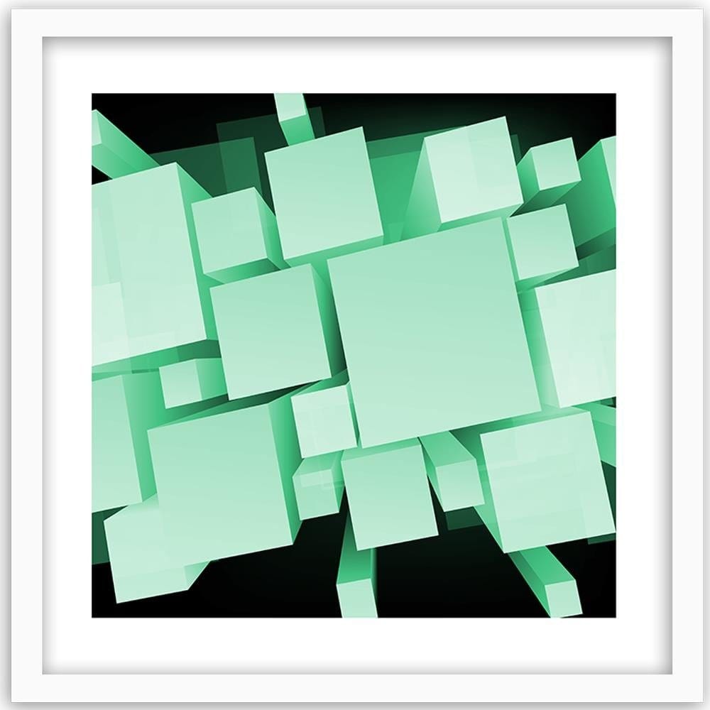 Glezna baltā rāmī - Geometric Figures 4  Home Trends DECO