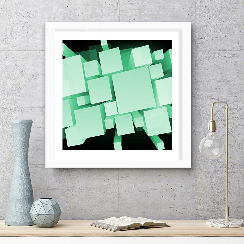 Glezna baltā rāmī - Geometric Figures 4  Home Trends DECO