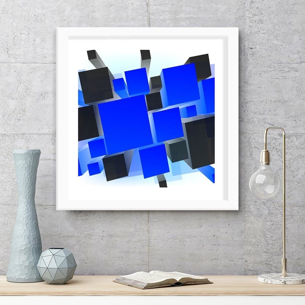 Glezna baltā rāmī - Geometric Figures 5  Home Trends DECO