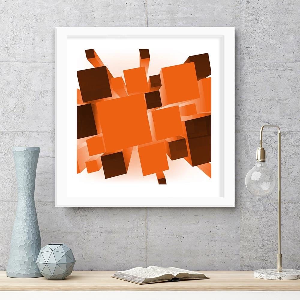 Glezna baltā rāmī - Geometric Figures 7  Home Trends DECO
