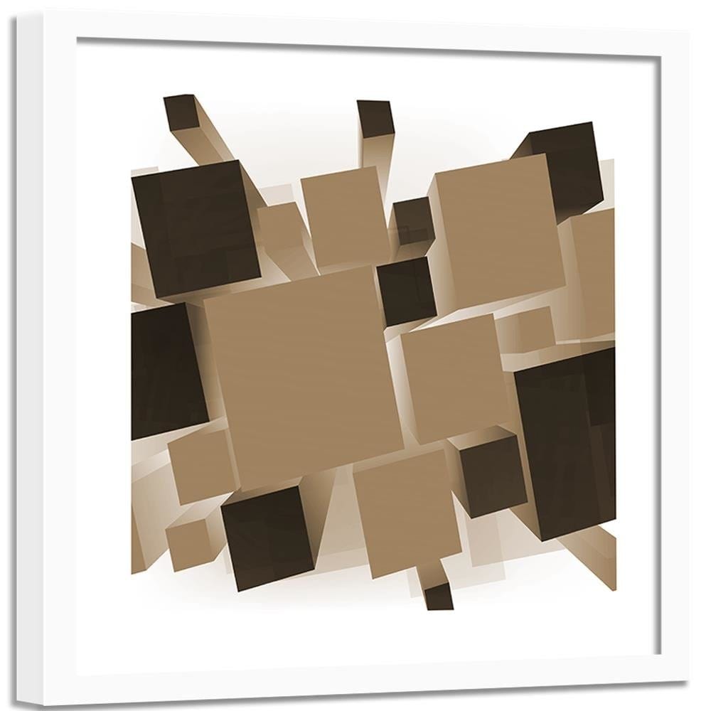 Glezna baltā rāmī - Geometric Figures 8  Home Trends DECO