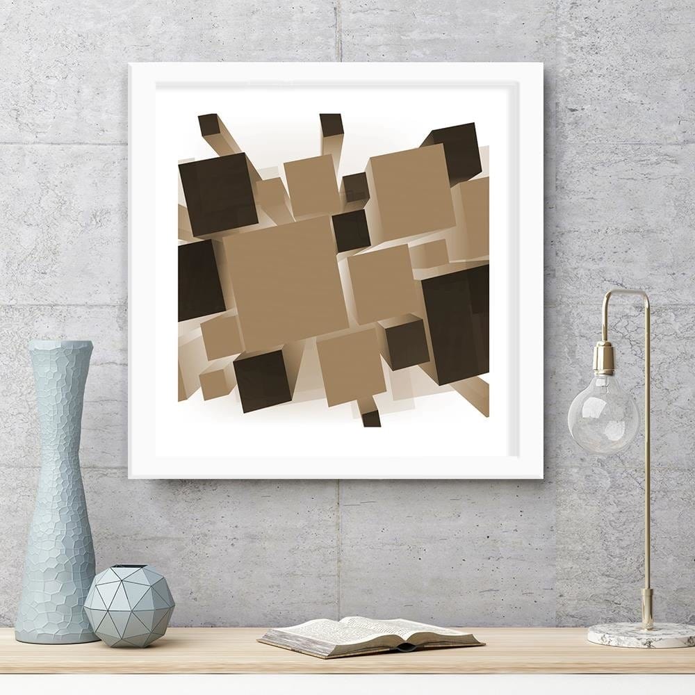 Glezna baltā rāmī - Geometric Figures 8  Home Trends DECO
