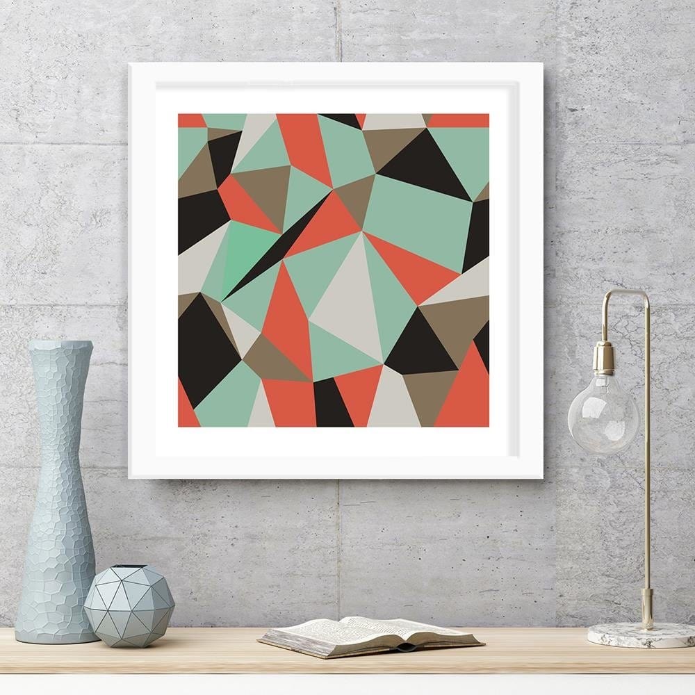 Glezna baltā rāmī - Geometric Figures - Cubism 1  Home Trends DECO