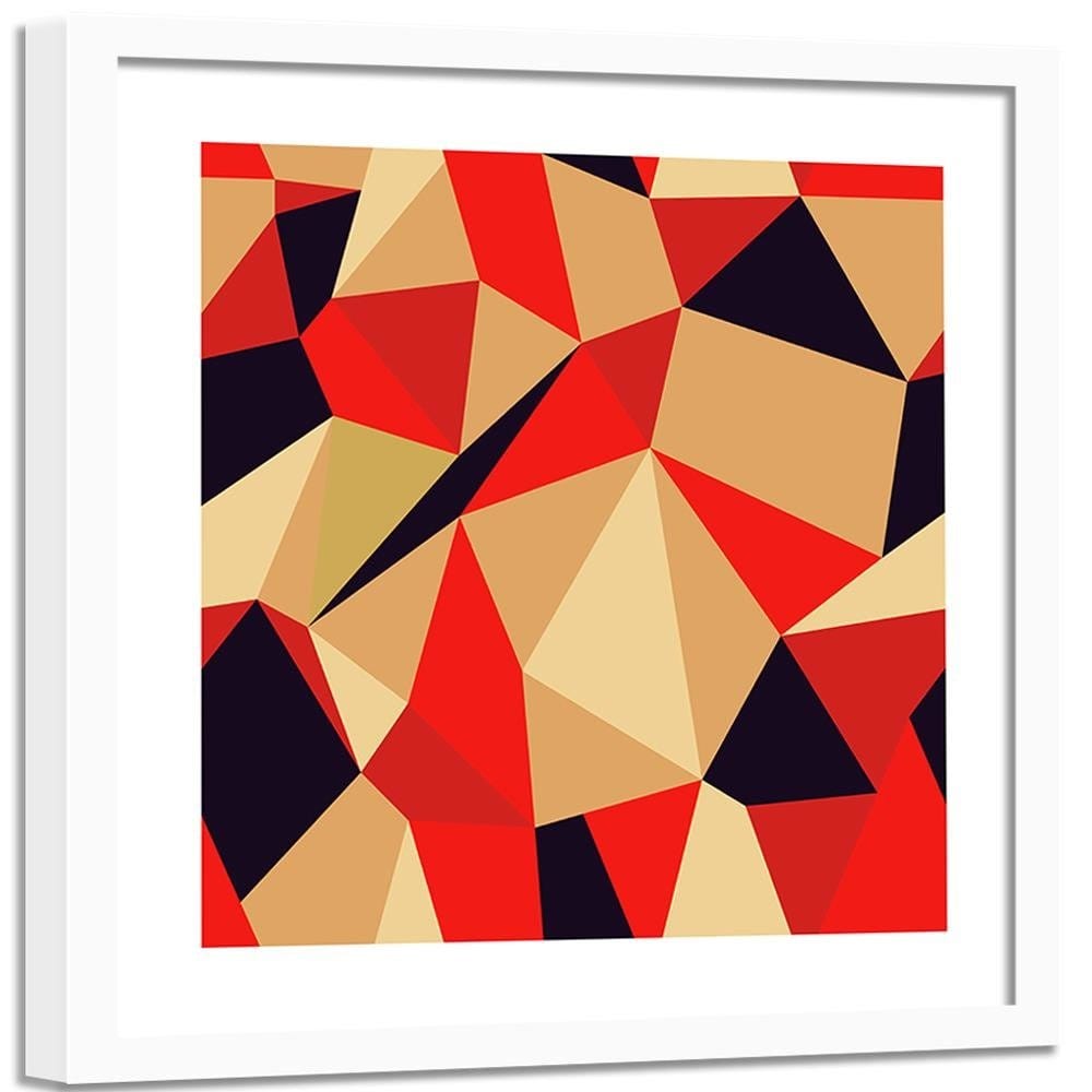 Glezna baltā rāmī - Geometric Figures - Cubism 2  Home Trends DECO