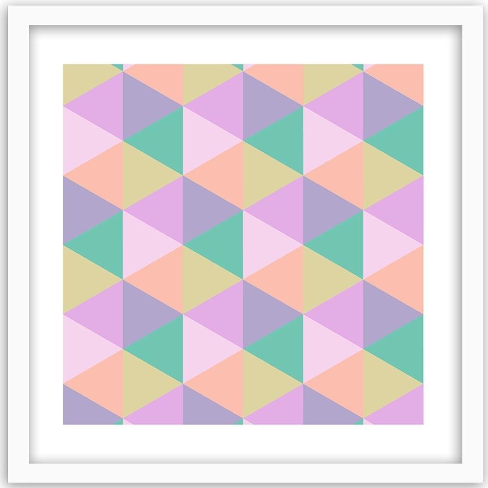 Glezna baltā rāmī - Geometric Forms 1  Home Trends DECO