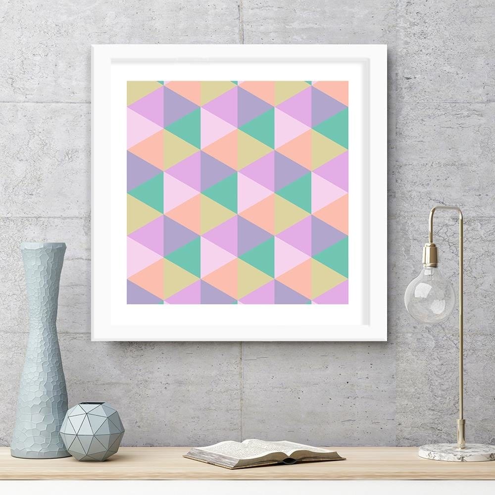 Glezna baltā rāmī - Geometric Forms 1  Home Trends DECO