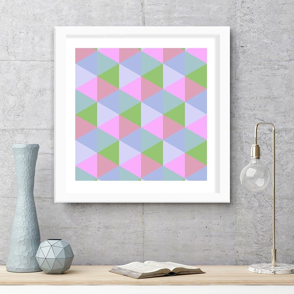 Glezna baltā rāmī - Geometric Forms 2  Home Trends DECO