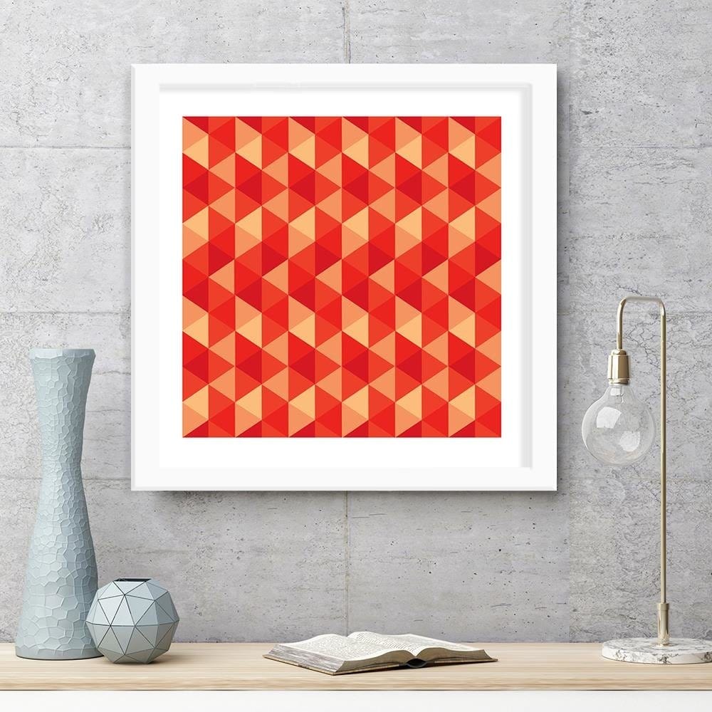 Glezna baltā rāmī - Geometric Forms 4  Home Trends DECO