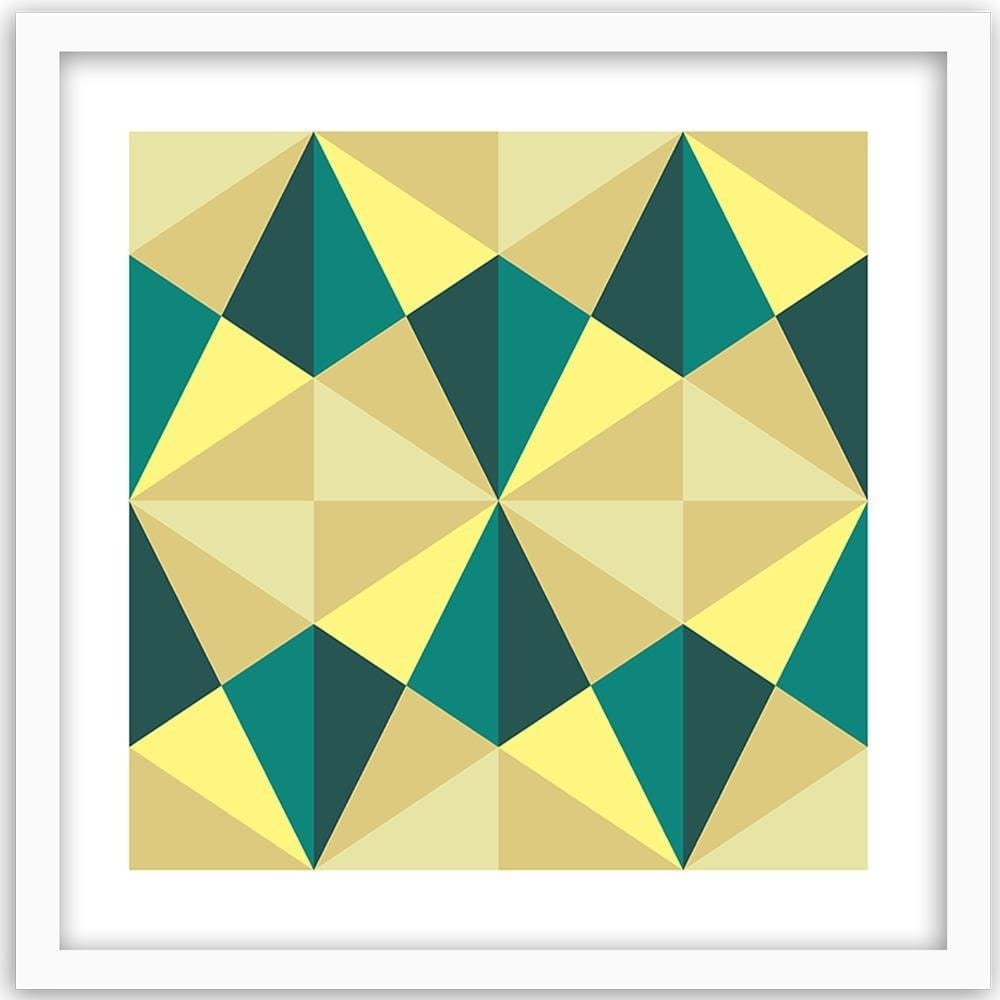 Glezna baltā rāmī - Geometric Pattern 2  Home Trends DECO