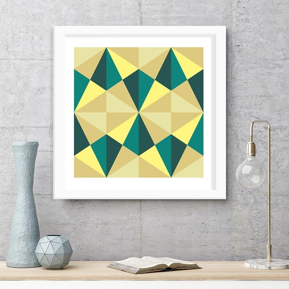Glezna baltā rāmī - Geometric Pattern 2  Home Trends DECO