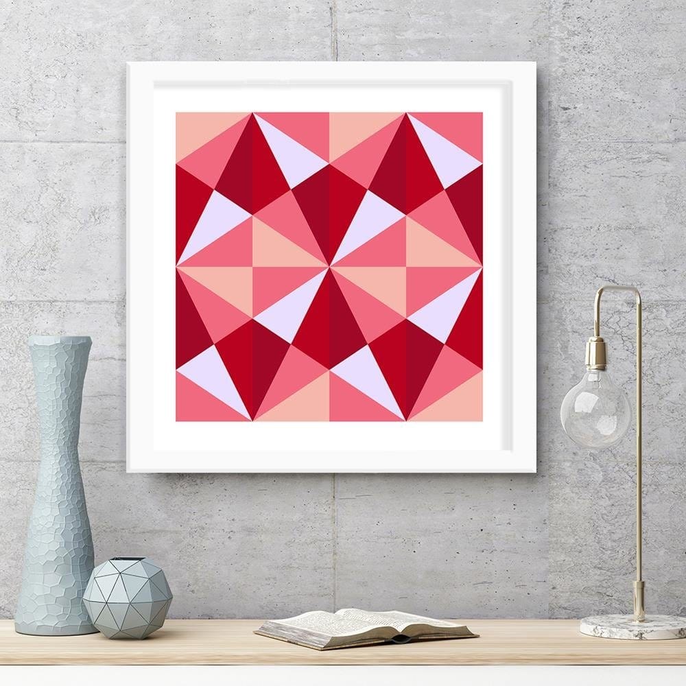 Glezna baltā rāmī - Geometric Pattern 3  Home Trends DECO
