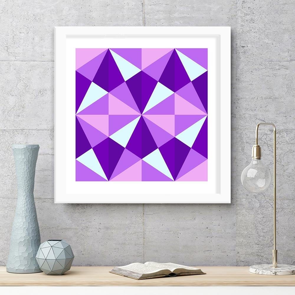 Glezna baltā rāmī - Geometric Pattern 4  Home Trends DECO