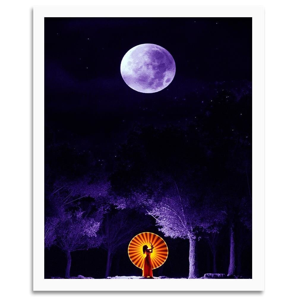 Glezna baltā rāmī - Giclée Art Print Purple  Home Trends DECO