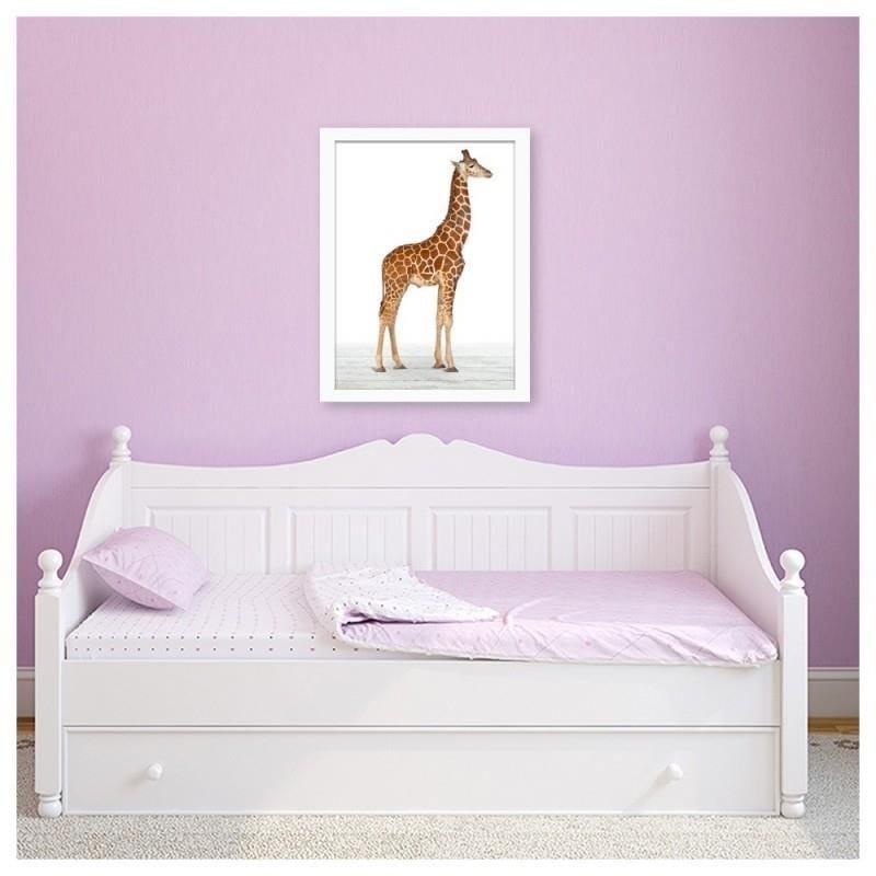 Glezna baltā rāmī - Giraffe  Home Trends DECO