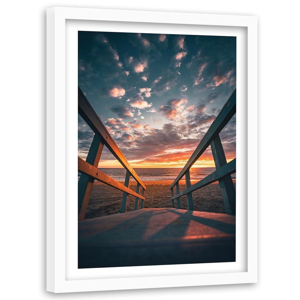 Glezna baltā rāmī - Going To The Beach  Home Trends DECO