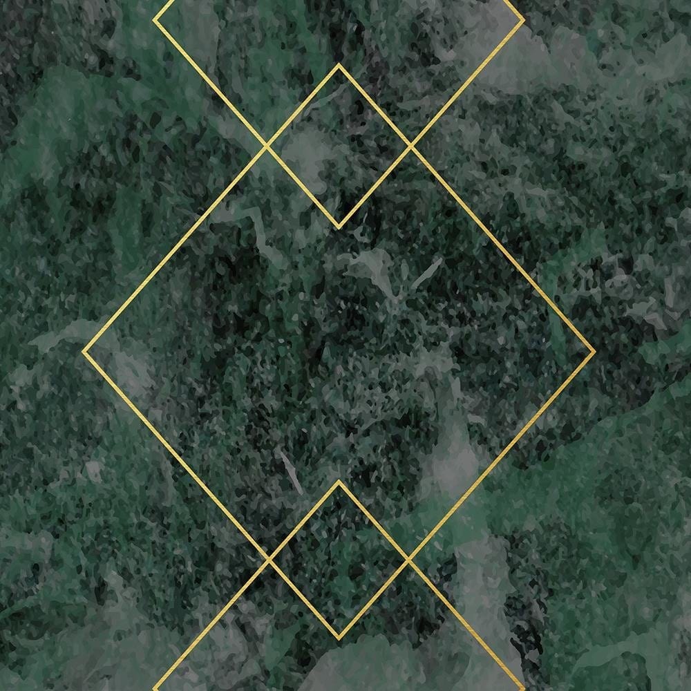 Glezna baltā rāmī - Gold Squares  Home Trends DECO