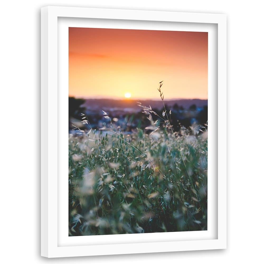 Glezna baltā rāmī - Grain And Sunset  Home Trends DECO