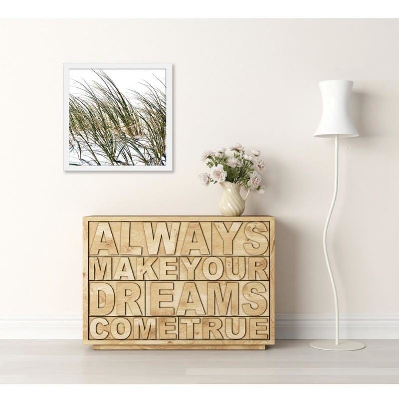 Glezna baltā rāmī - Grass on the beach  Home Trends DECO