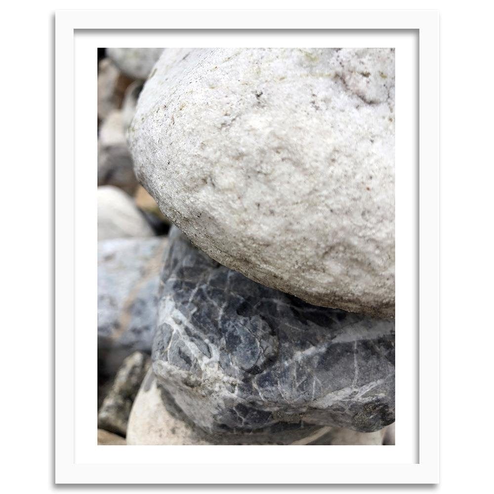 Glezna baltā rāmī - Gray Stones  Home Trends DECO