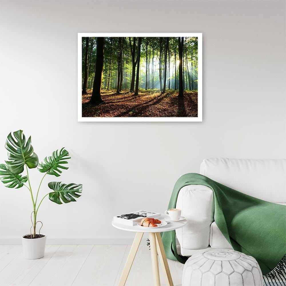 Glezna baltā rāmī - Green Forest  Home Trends DECO