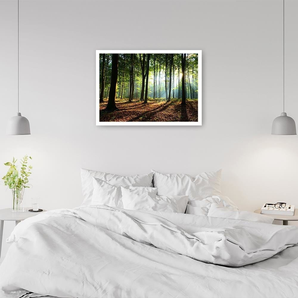 Glezna baltā rāmī - Green Forest  Home Trends DECO