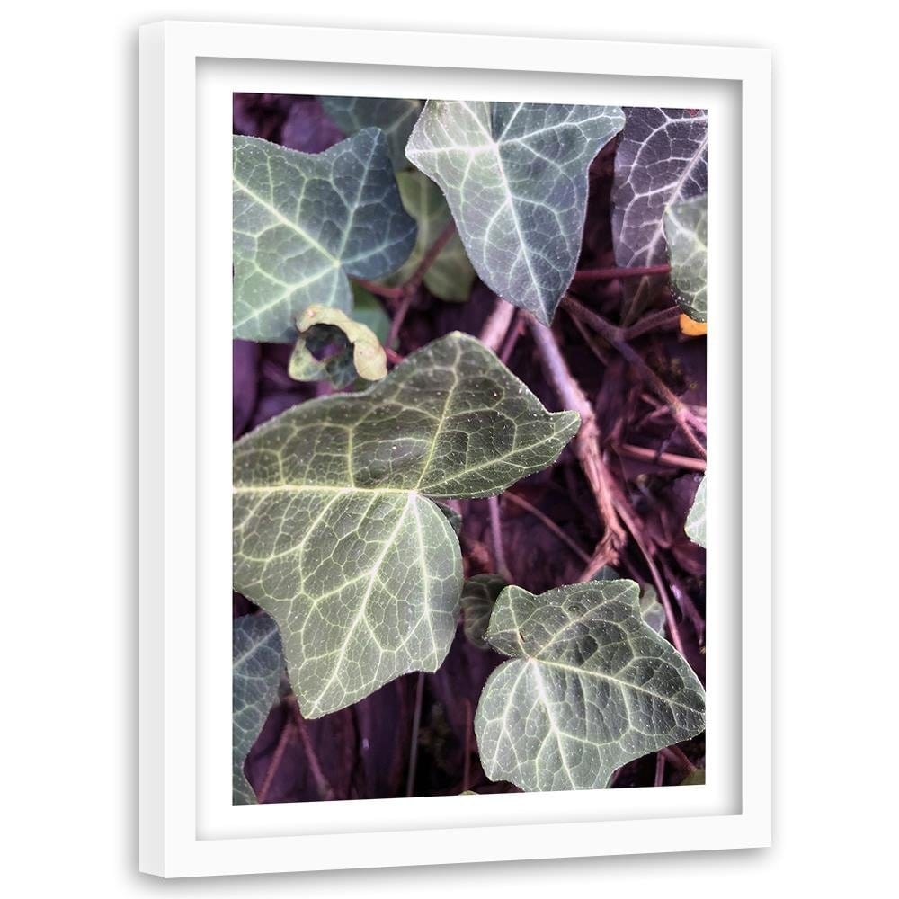Glezna baltā rāmī - Green Ivy  Home Trends DECO