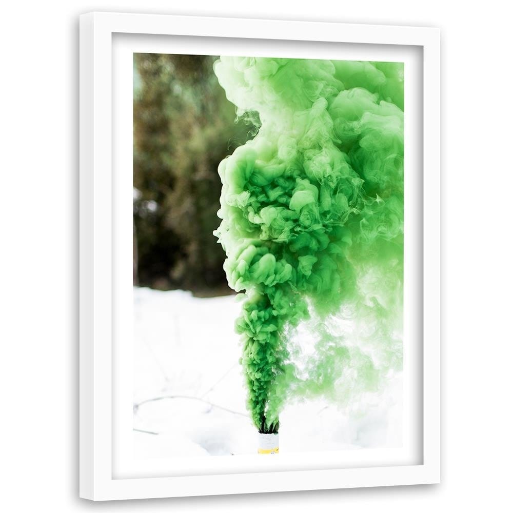 Glezna baltā rāmī - Green Shoots  Home Trends DECO